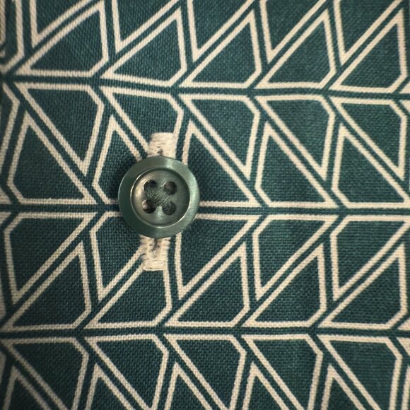 Paul Fredrick Geometric Print Dress Shirt – Size 16 x 34, Classic Fit - Picture 7 of 9